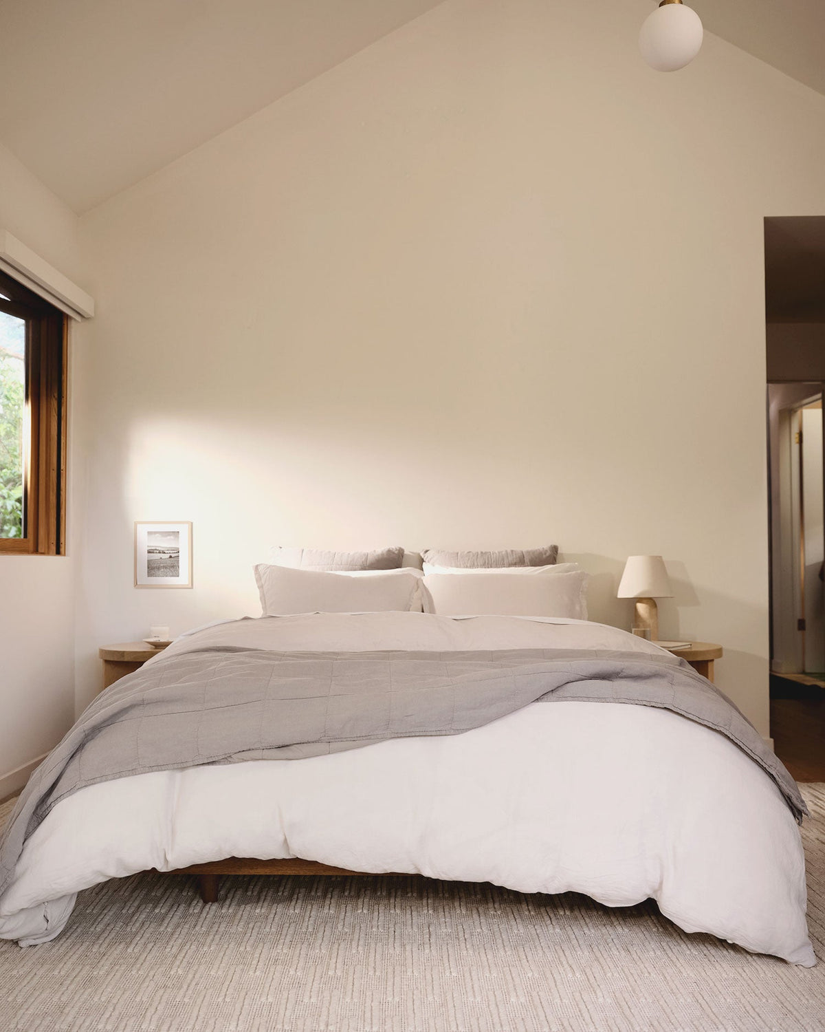 Linen Sham Set (Dove)