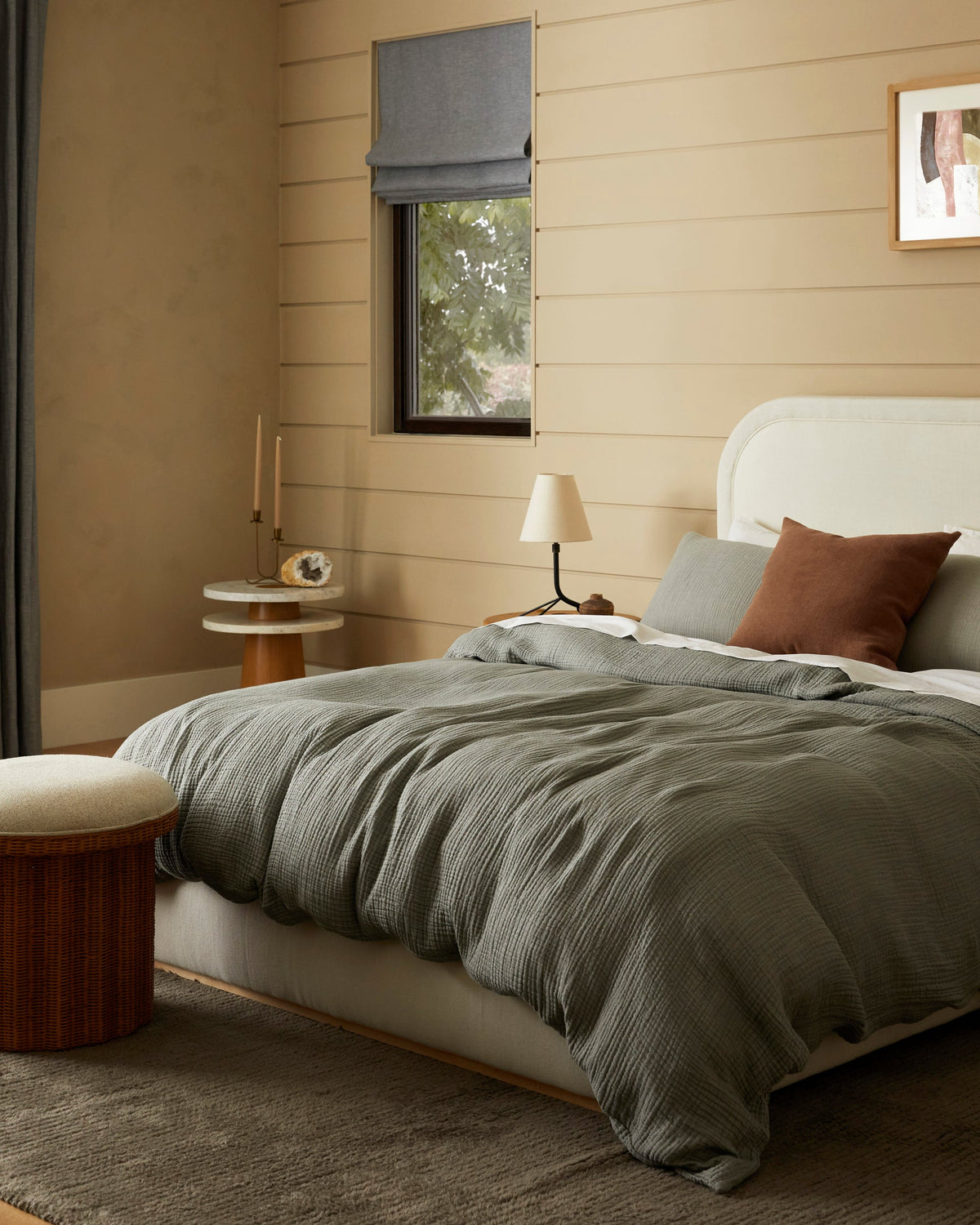 Organic Cloud Cotton Duvet Cover (Moss)