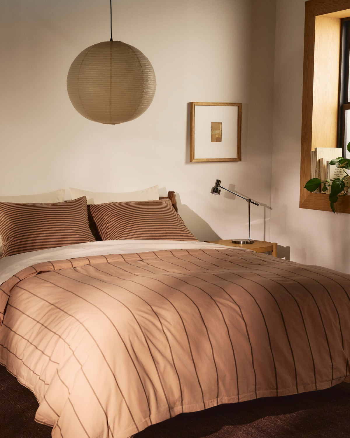 Percale Duvet Cover (Adobe Stripe)
