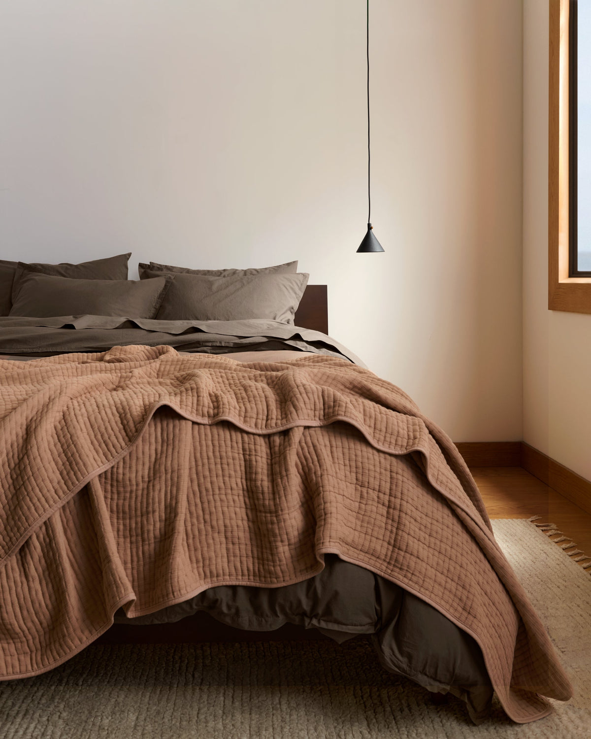 Percale Sham Set (Warm Grey)
