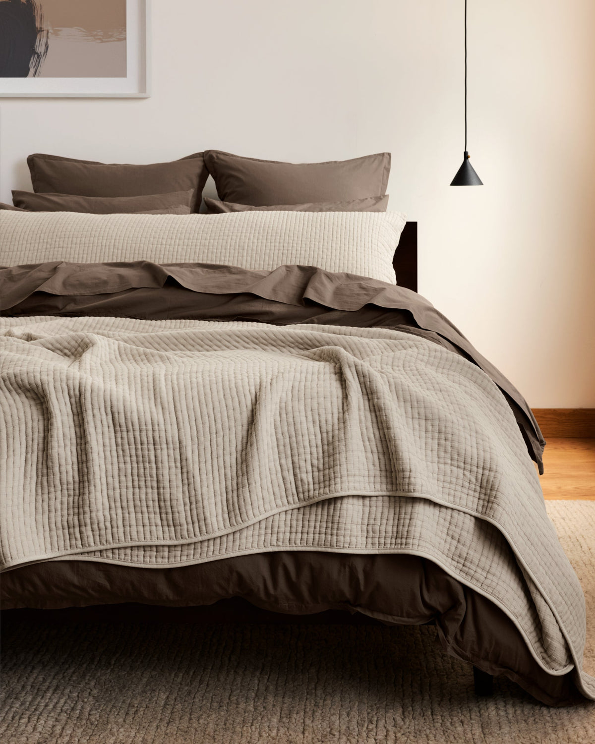 Percale Duvet Cover Set - Warm Grey TW/XL