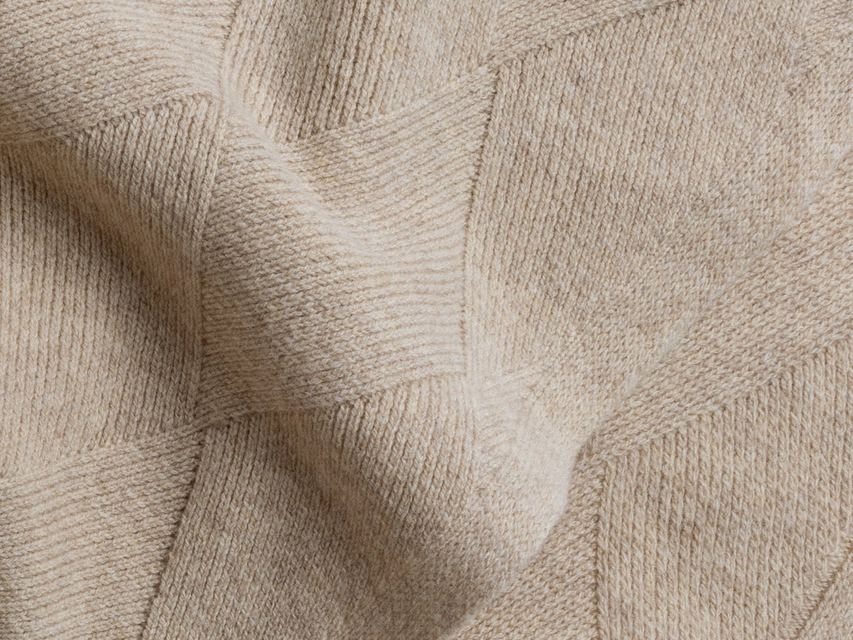 Basketweave Merino Throw - FINAL SALE (Natural)