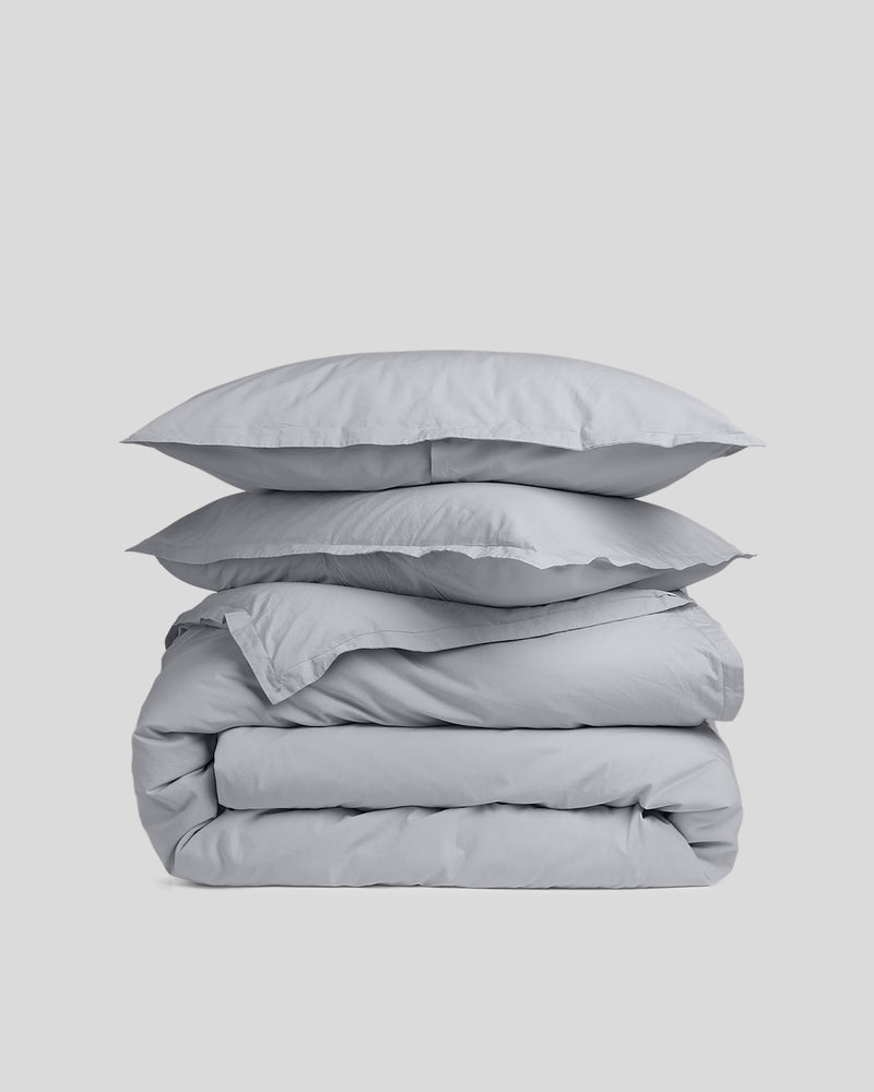 Brushed Cotton Duvet Cover Set - Sky K/CK