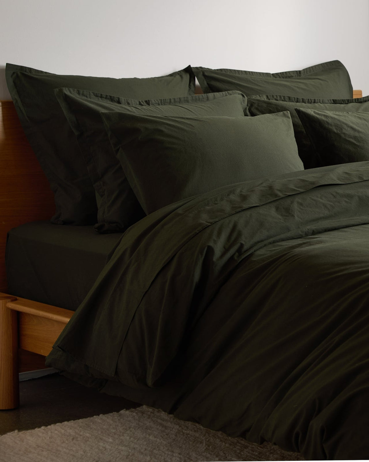 Brushed Cotton Fitted Sheet (Evergreen)