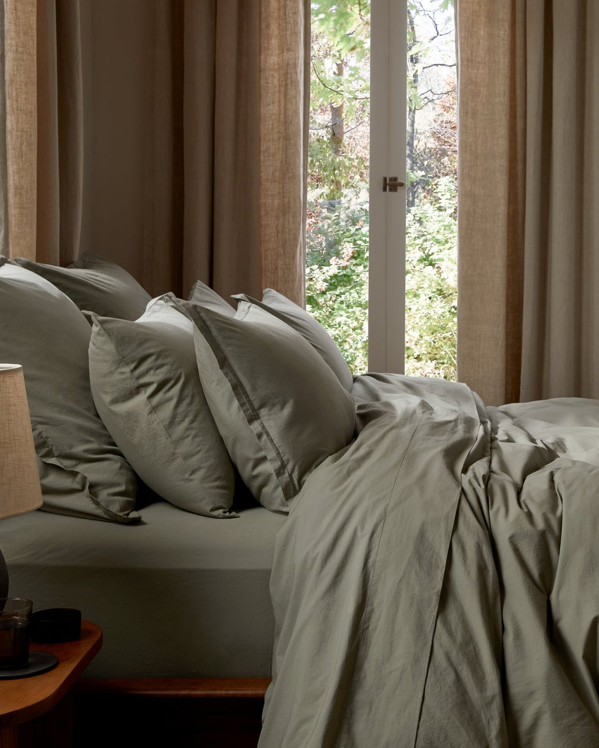 Brushed Cotton Fitted Sheet (Moss)
