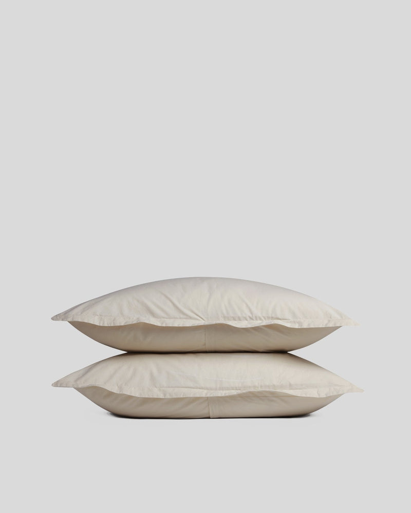 Brushed Cotton Sham Set (Bone)
