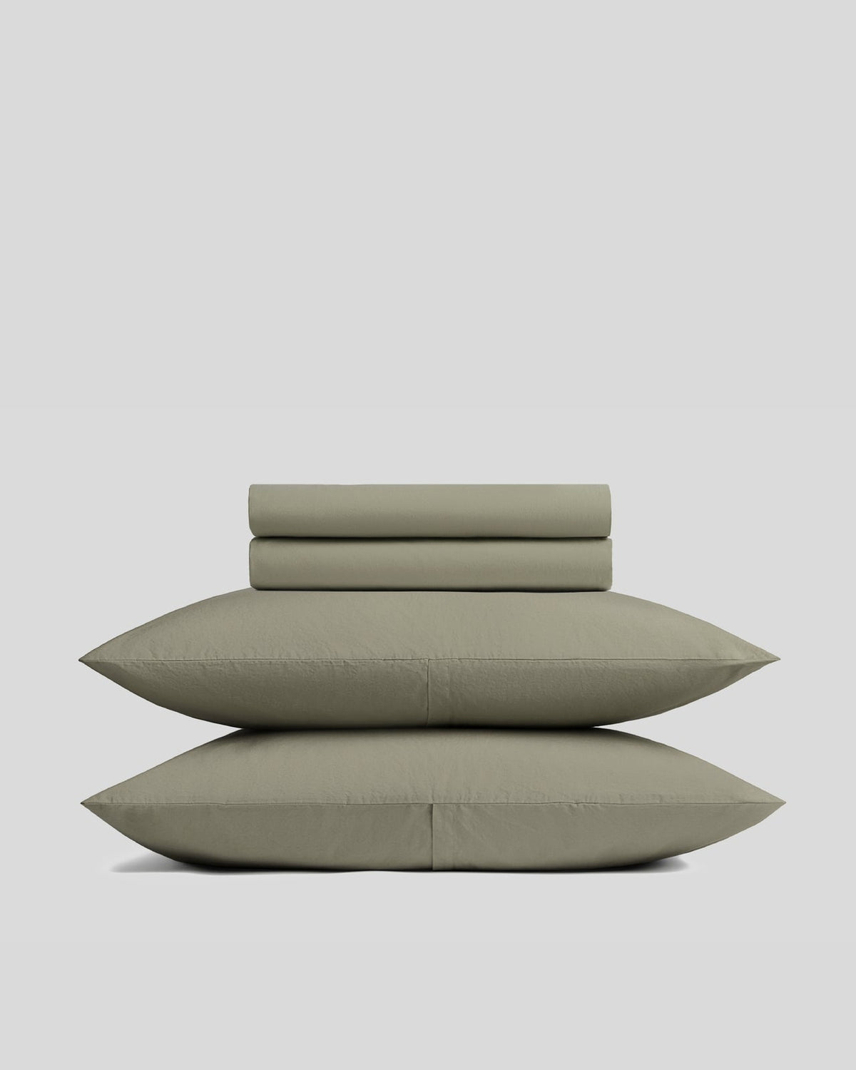 Brushed Cotton Sheet Set - Moss F/Q