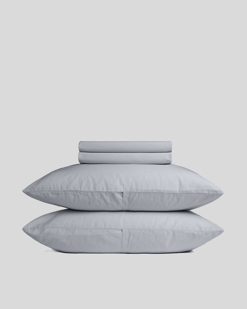 Brushed Cotton Sheet Set - Sky F/Q