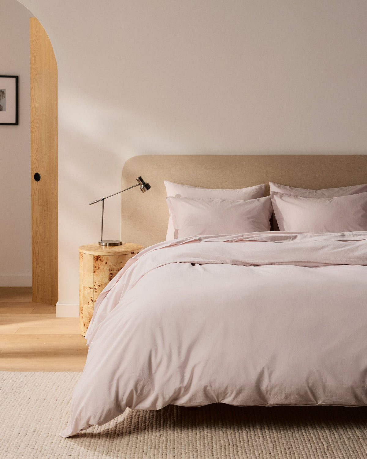 Brushed Cotton Duvet Cover Set - Blush TW/XL