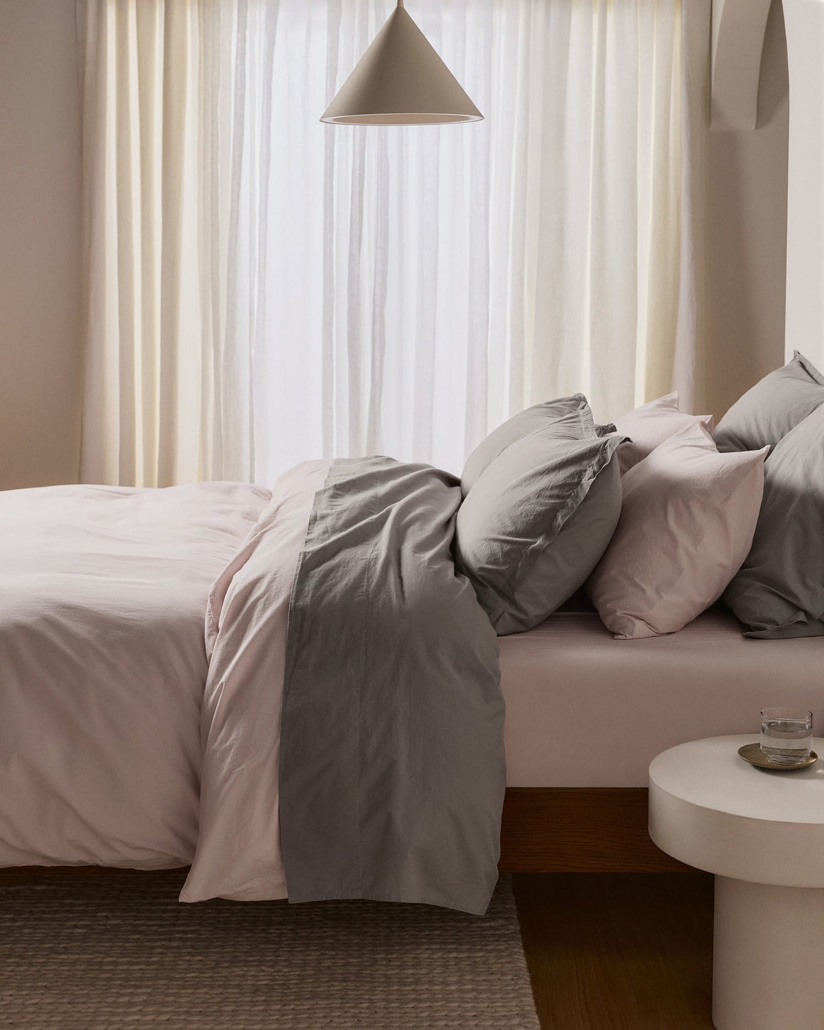 Brushed Cotton Duvet Cover (Blush)