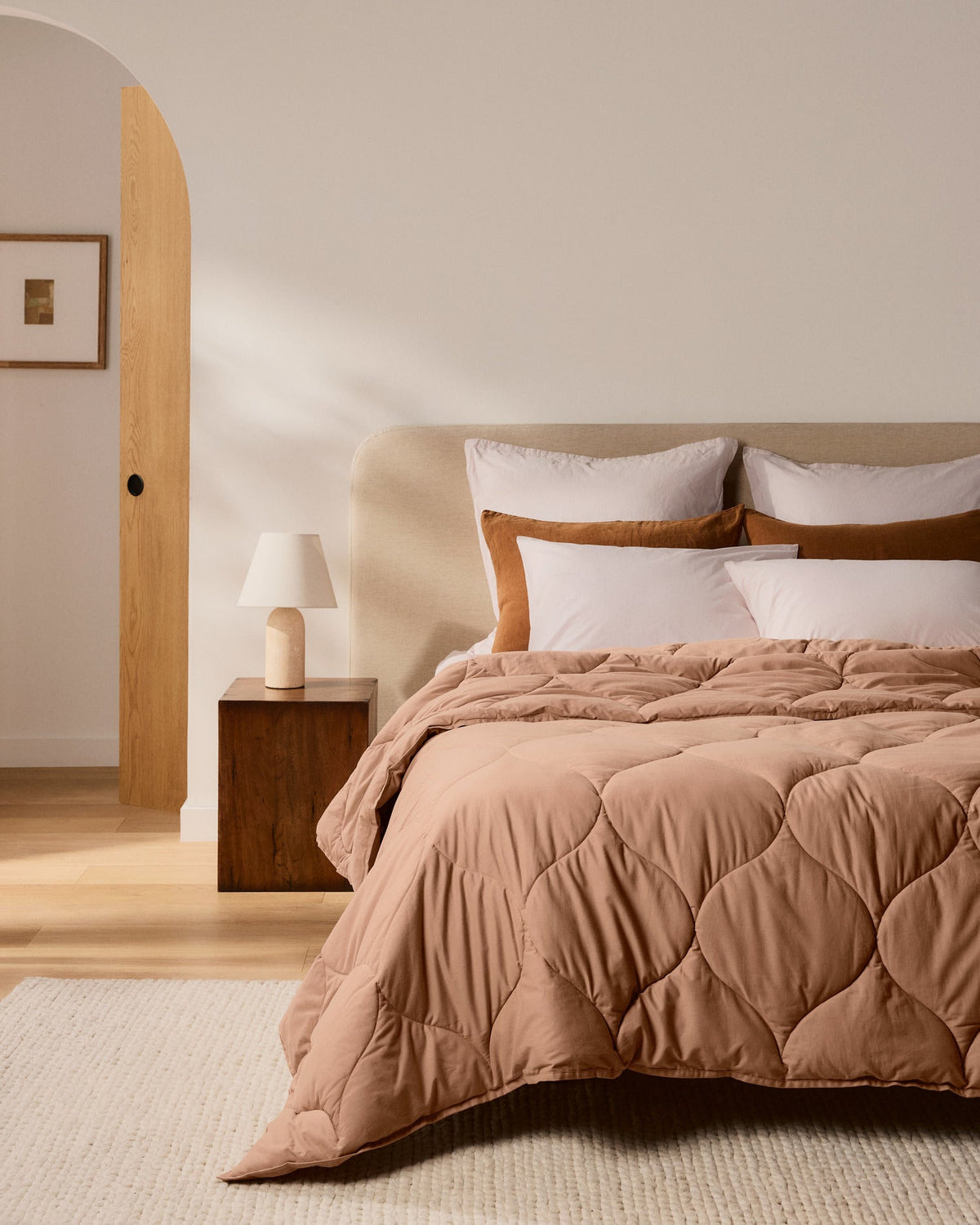 Brushed Cotton Euro Sham (Blush)