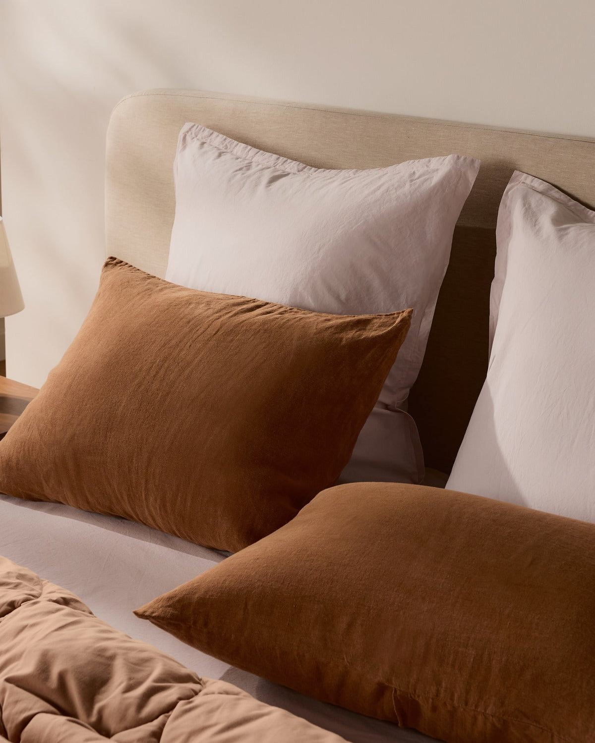 Brushed Cotton Euro Sham (Blush)