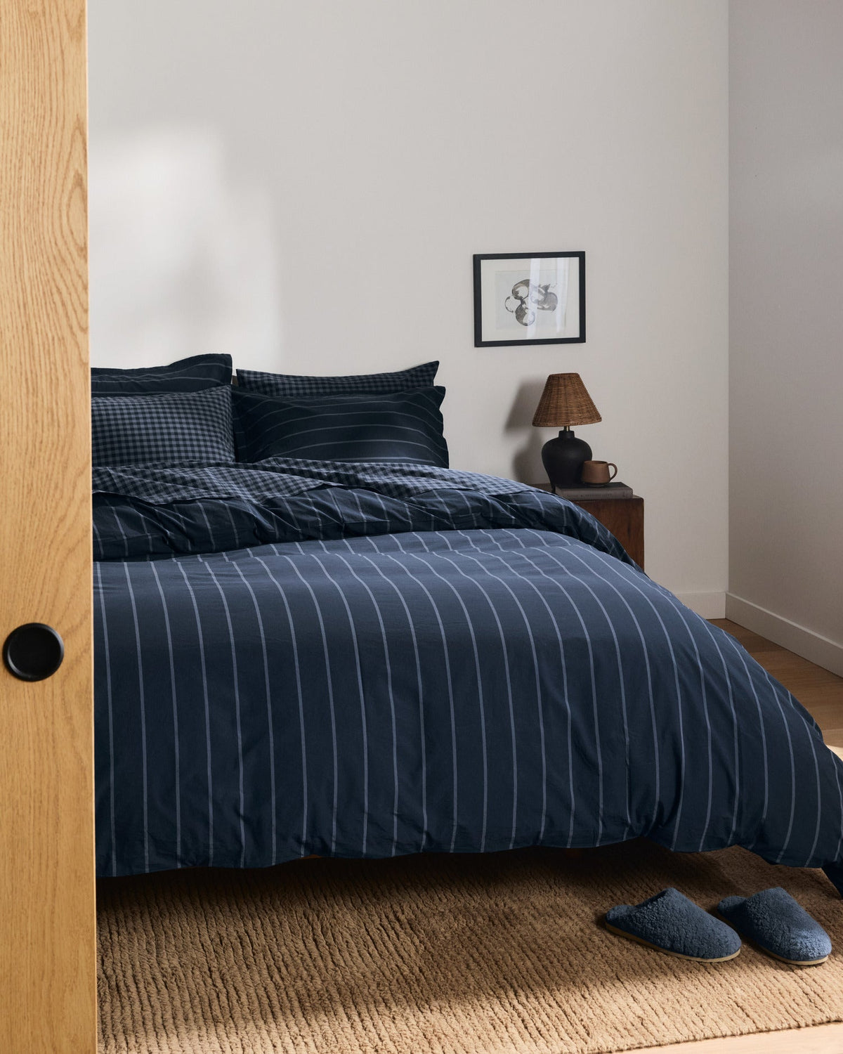 Brushed Cotton Sham Set (Dusk Stripe)