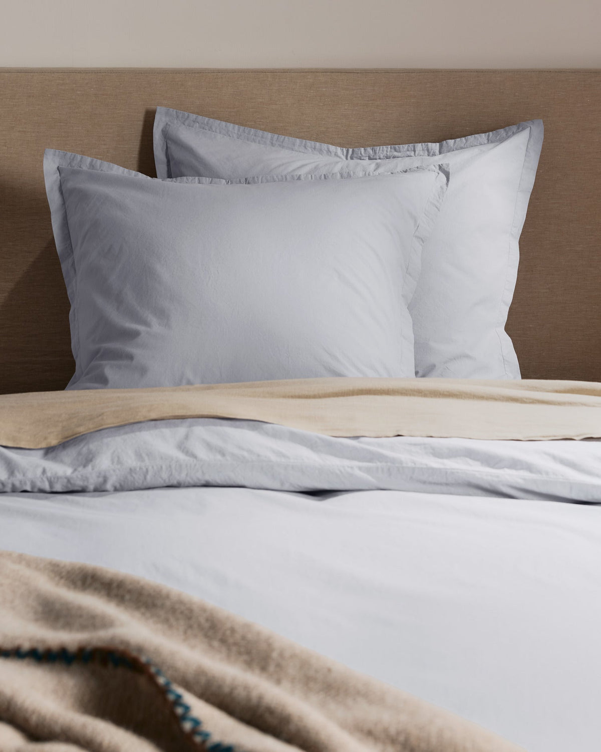 Brushed Cotton Euro Sham (Sky)