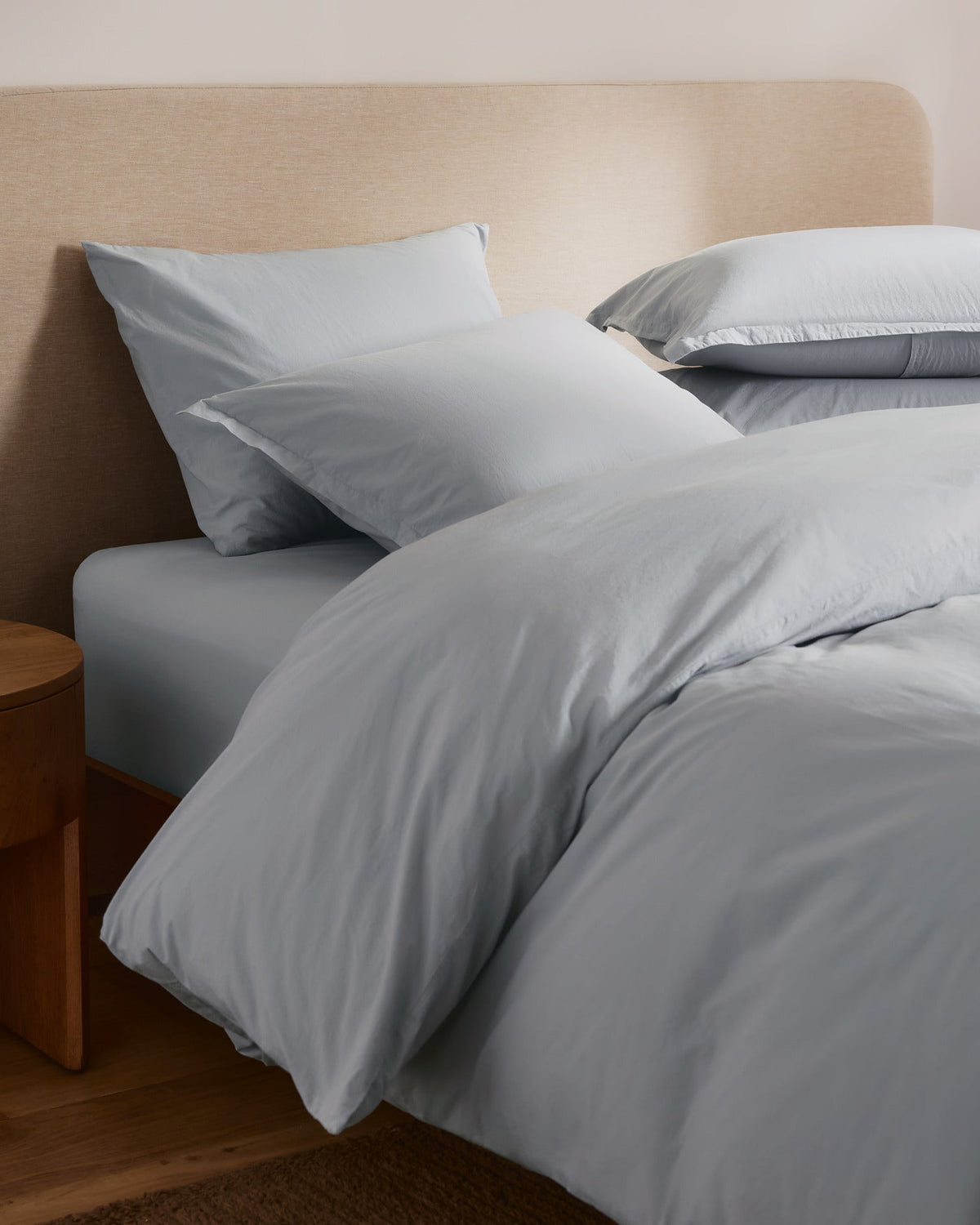 Brushed Cotton Duvet Cover Set - Sky K/CK
