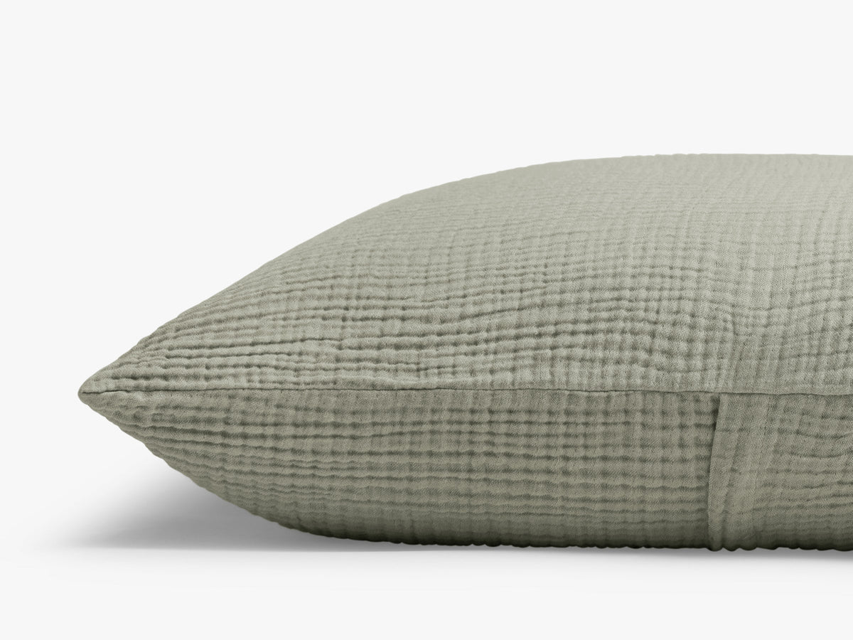 Organic Cloud Cotton Euro Sham - FINAL SALE (Heathered Moss)