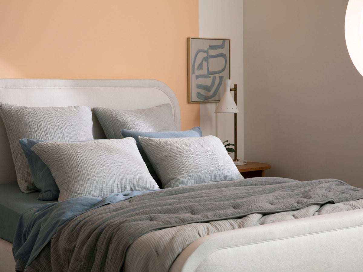 Organic Cloud Cotton Euro Sham - FINAL SALE (Smoke)