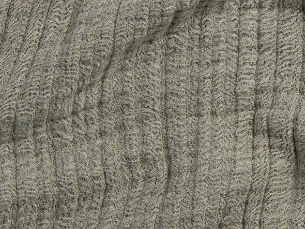 Cloud Linen Gauze Throw (Moss)