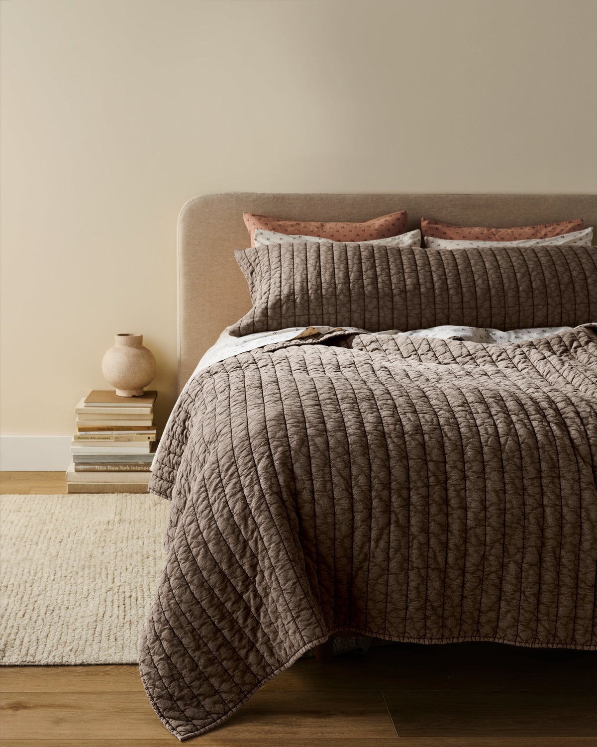 Garment Dyed Channel Quilt - FINAL SALE (Warm Grey)