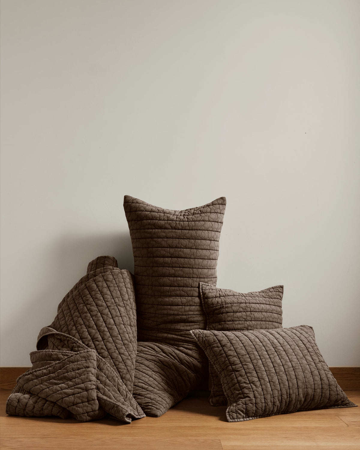 Garment Dyed Channel Quilt - FINAL SALE (Warm Grey)