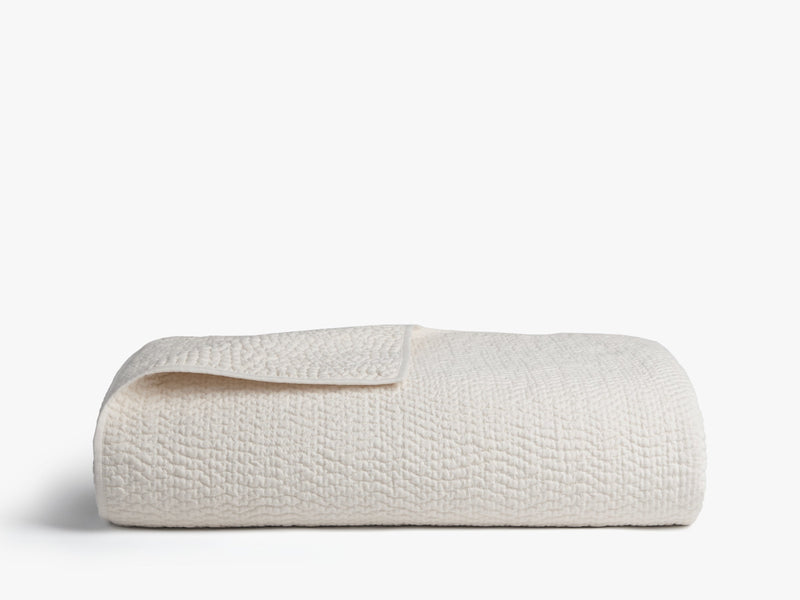Hand Stitched Cotton Quilt - FINAL SALE (Cream)