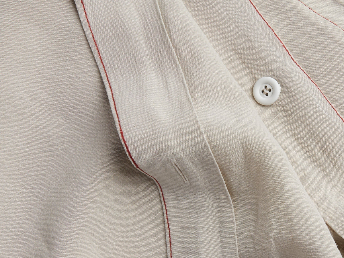 Linen Tencel Duvet Cover - FINAL SALE (Bone with Canyon)