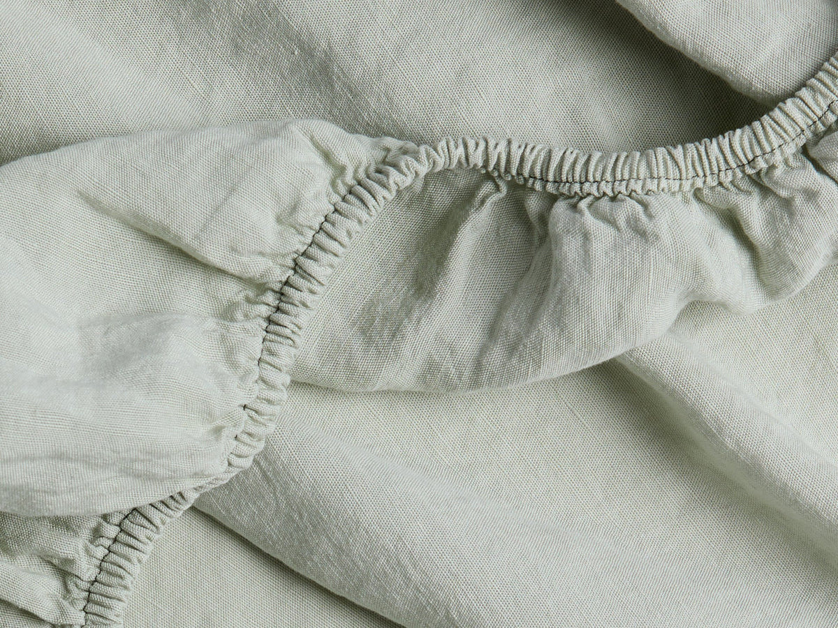 Linen Tencel Fitted Sheet - FINAL SALE (Sage)