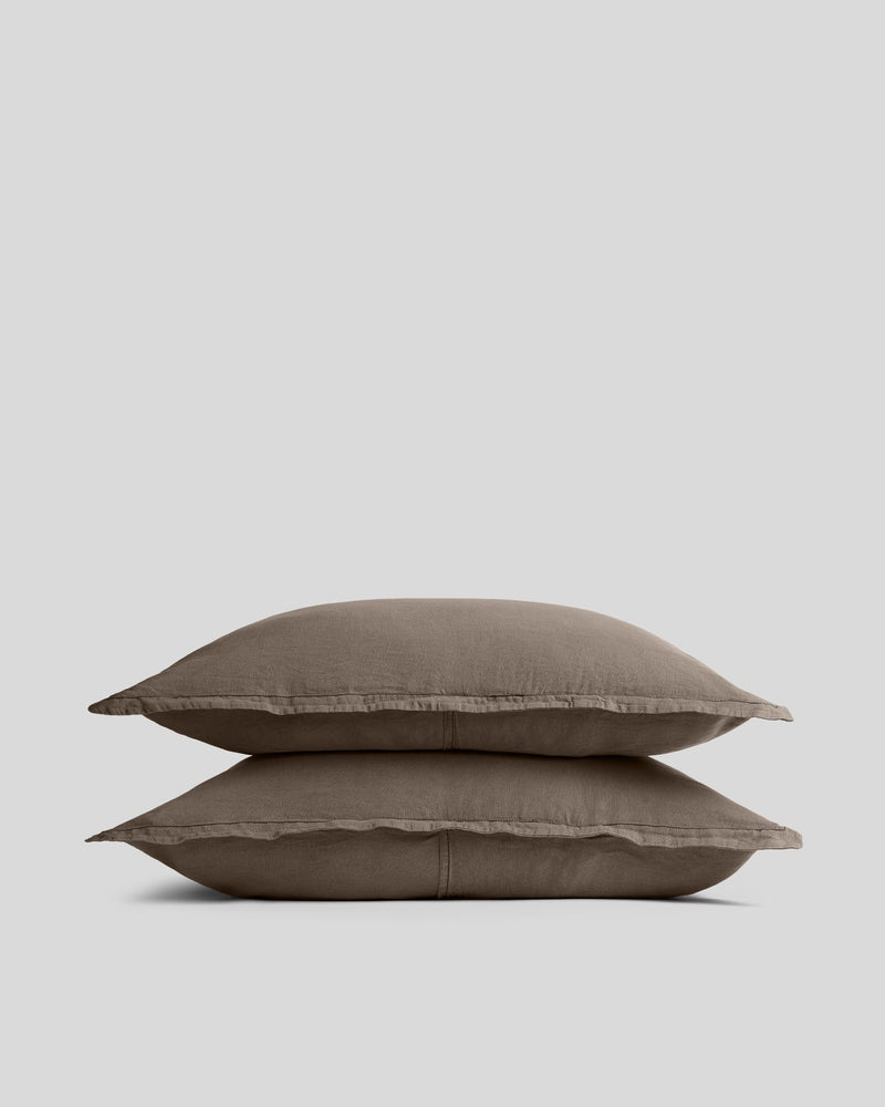 Linen Tencel Sham Set (Warm Grey)