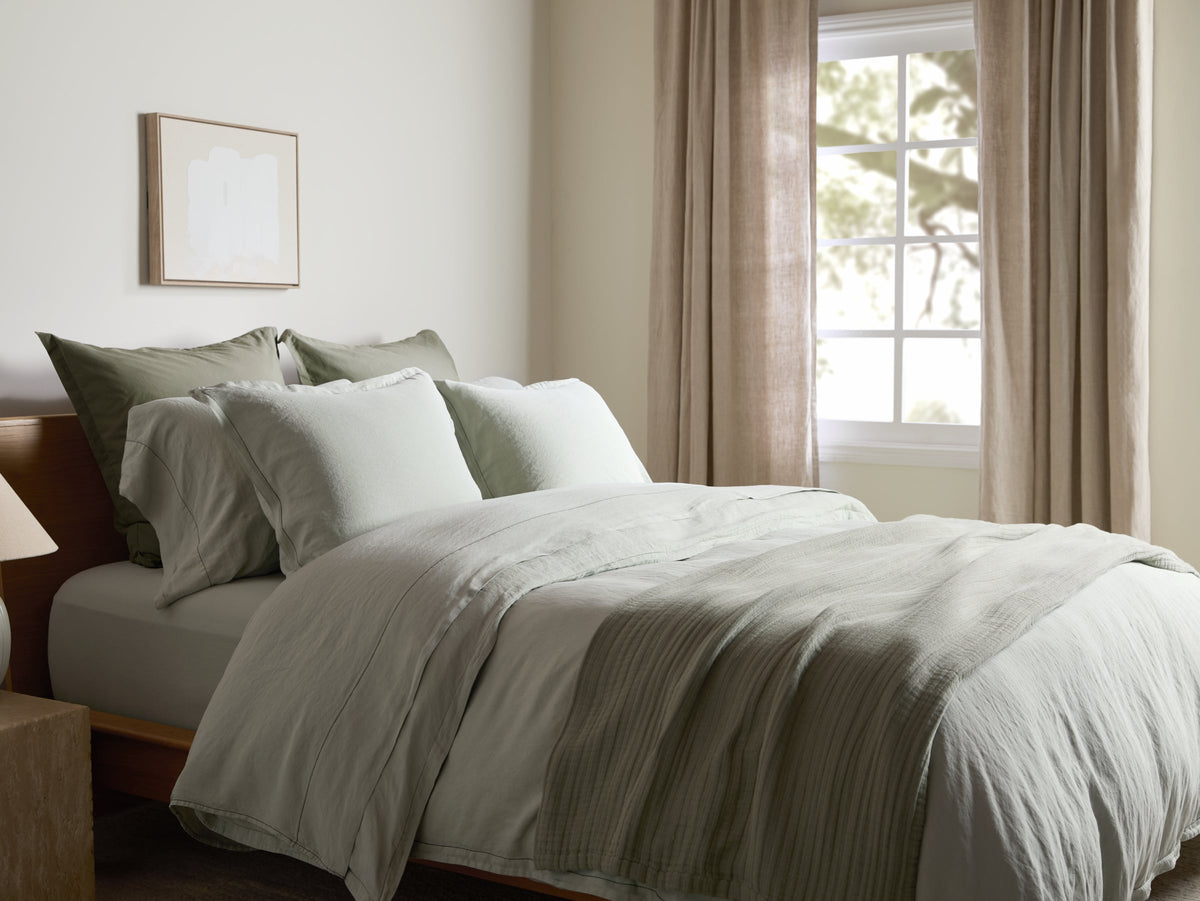 Linen Tencel Pillowcase Set - FINAL SALE (Sage)