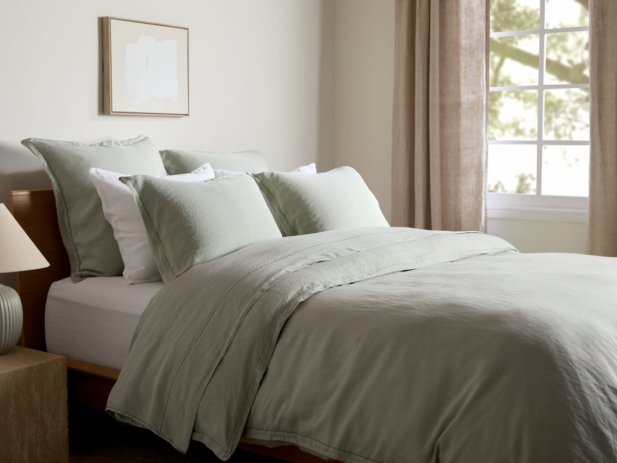 Linen Tencel Sham Set - FINAL SALE (Sage)