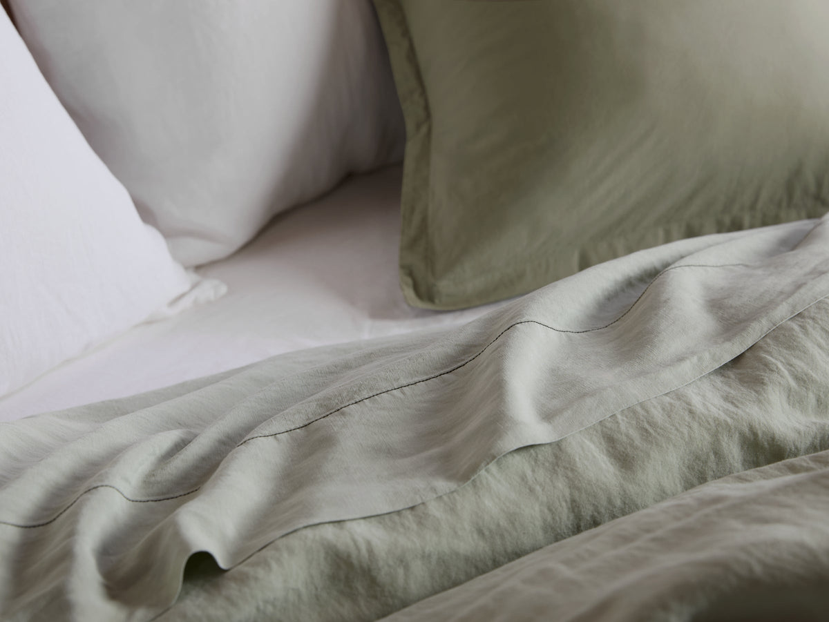 Linen Tencel Top Sheet - FINAL SALE (Sage)