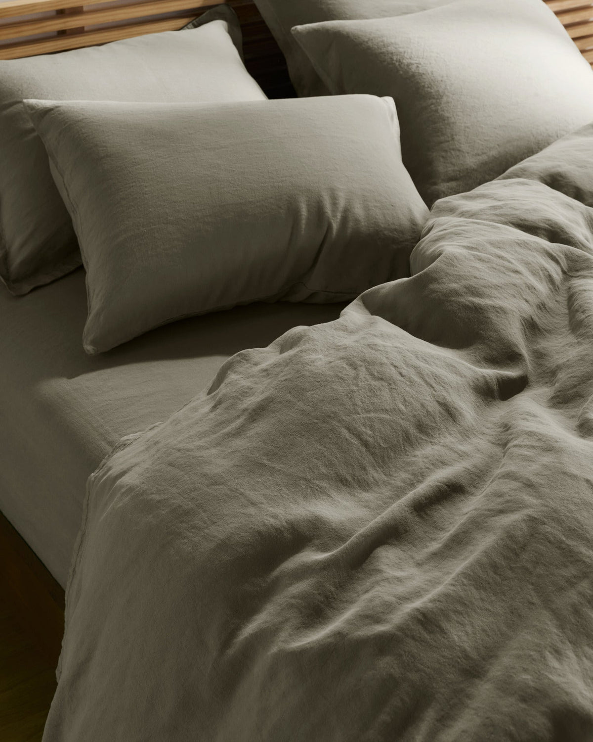Linen Tencel Fitted Sheet - FINAL SALE (Moss)