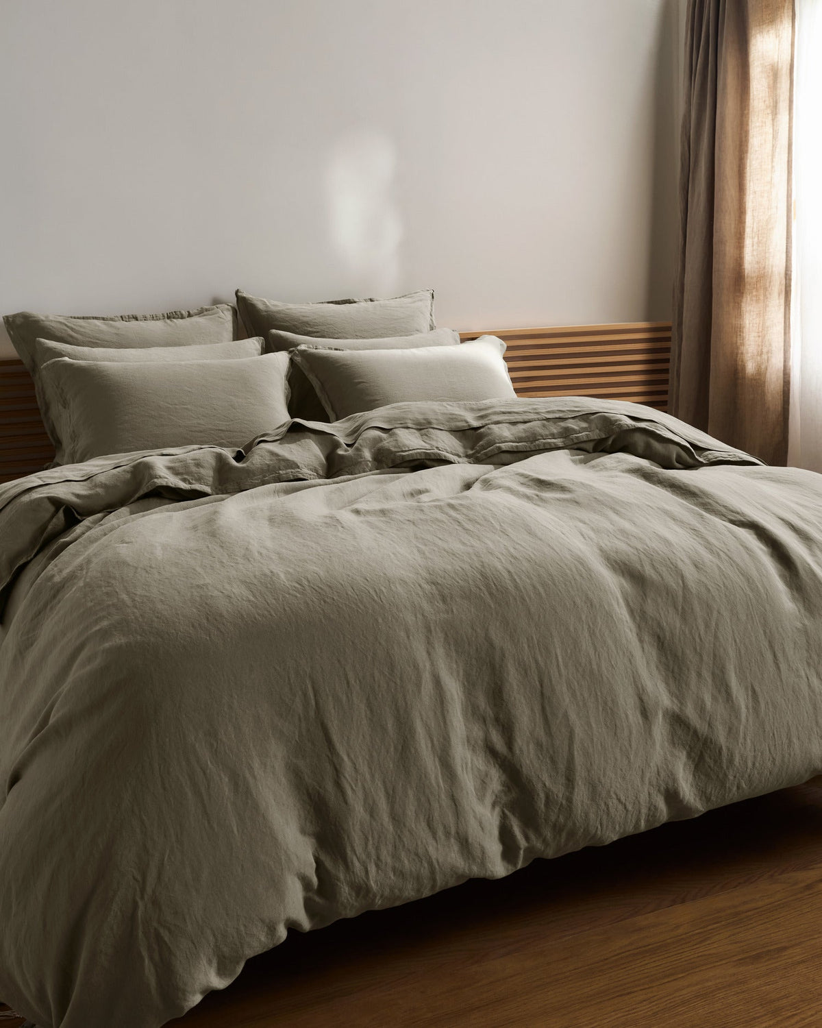 Linen Tencel Duvet Cover - FINAL SALE (Moss)