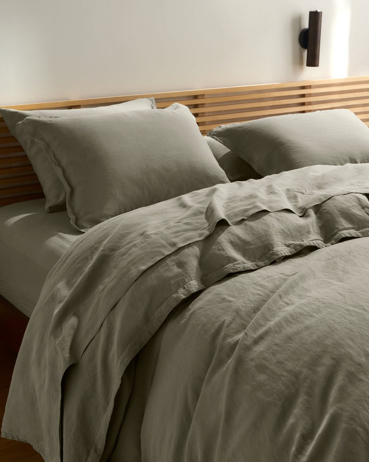 Linen Tencel Fitted Sheet - FINAL SALE (Moss)