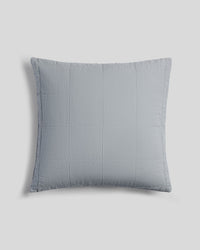 Linen Box Quilted Euro Sham (Sky)