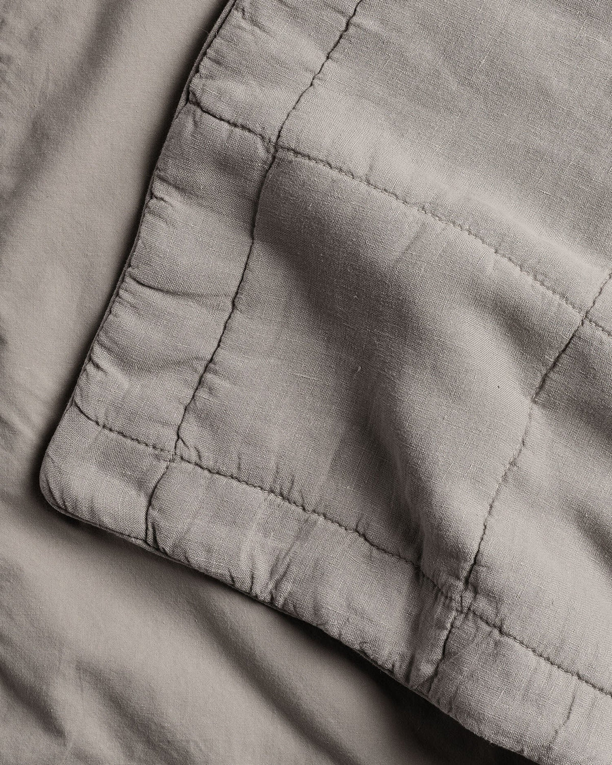 Linen Box Quilted Sham Set (Pebble)