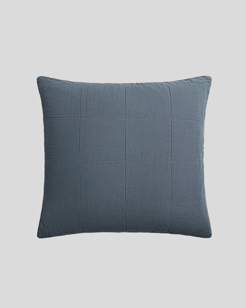 Linen Box Quilted Euro Sham (Dusk)