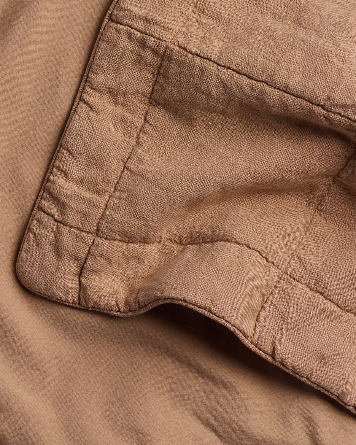Linen Box Quilted Sham Set (Adobe)
