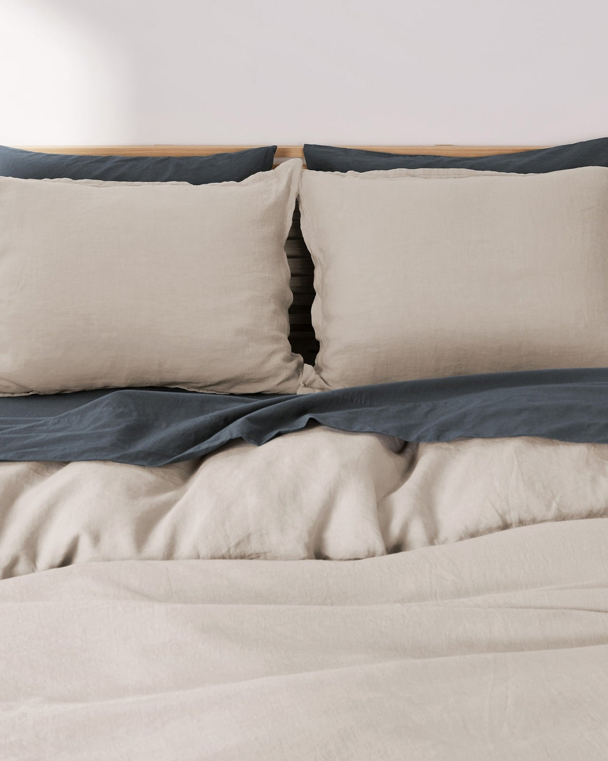 Linen Duvet Cover Set - Bone K/CK