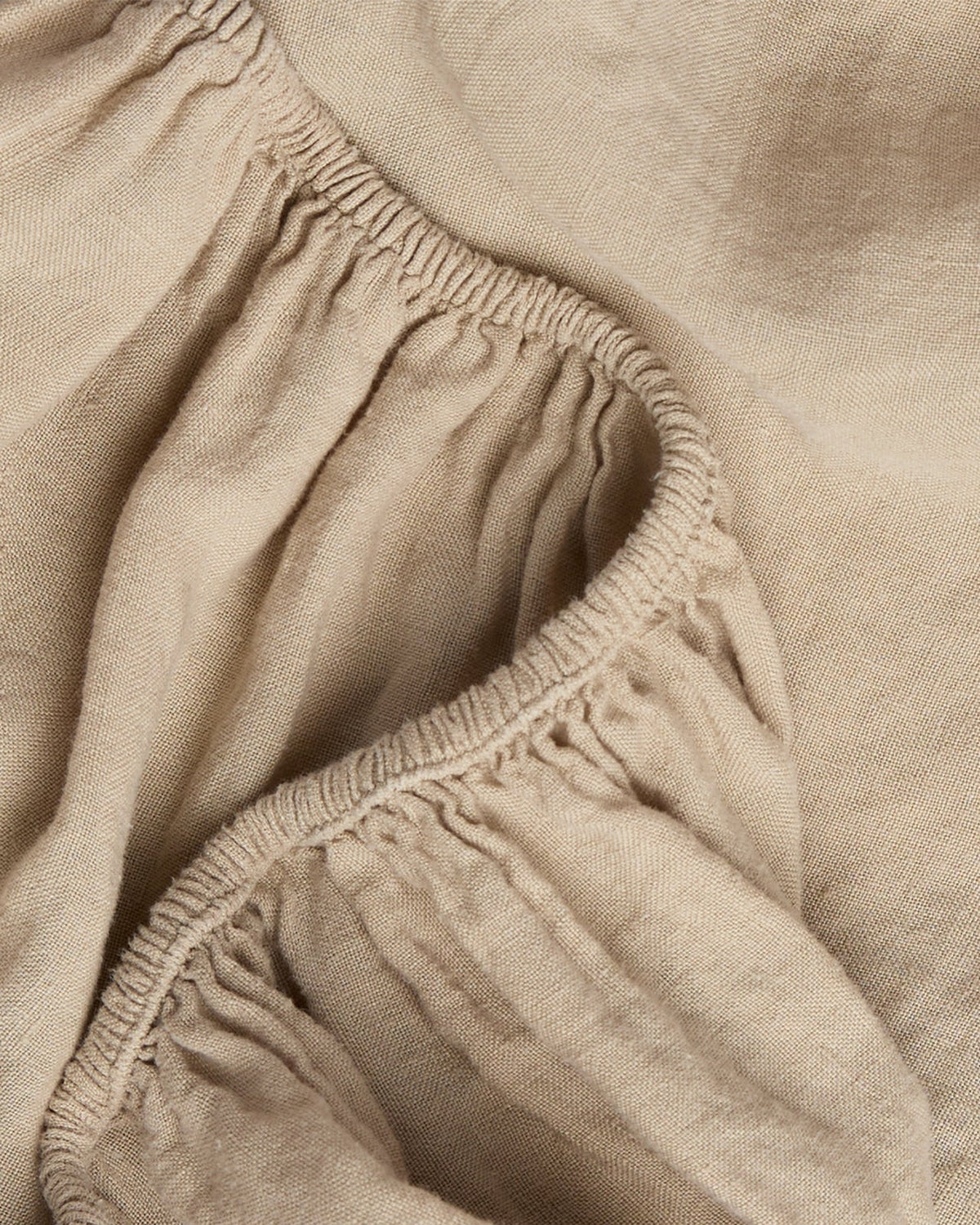 Linen Fitted Sheet (Toast)