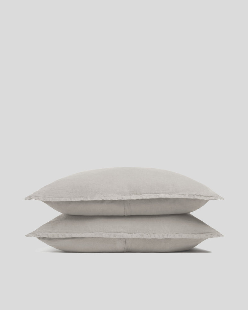 Linen Sham Set (Dove)