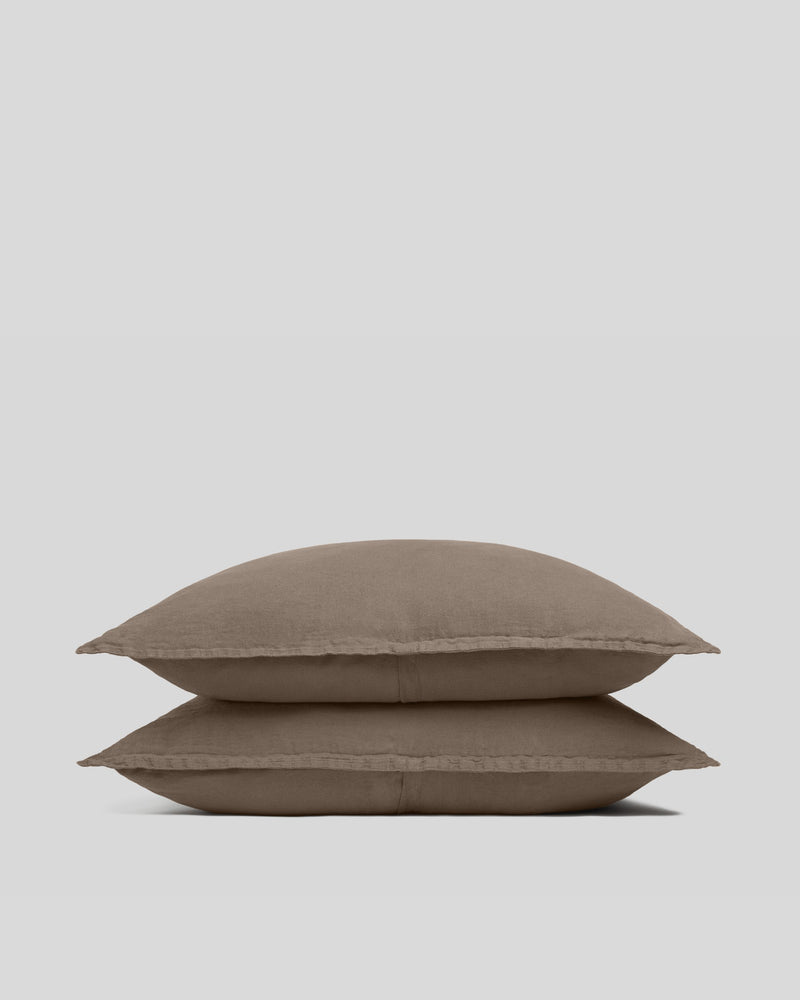 Linen Sham Set (Warm Grey)