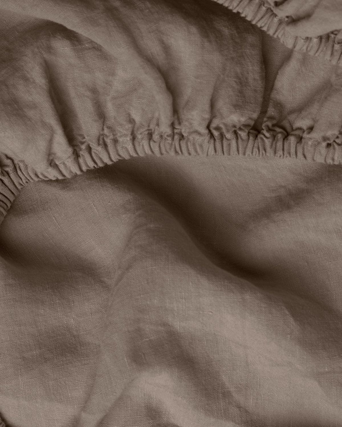 Linen Fitted Sheet (Warm Grey)
