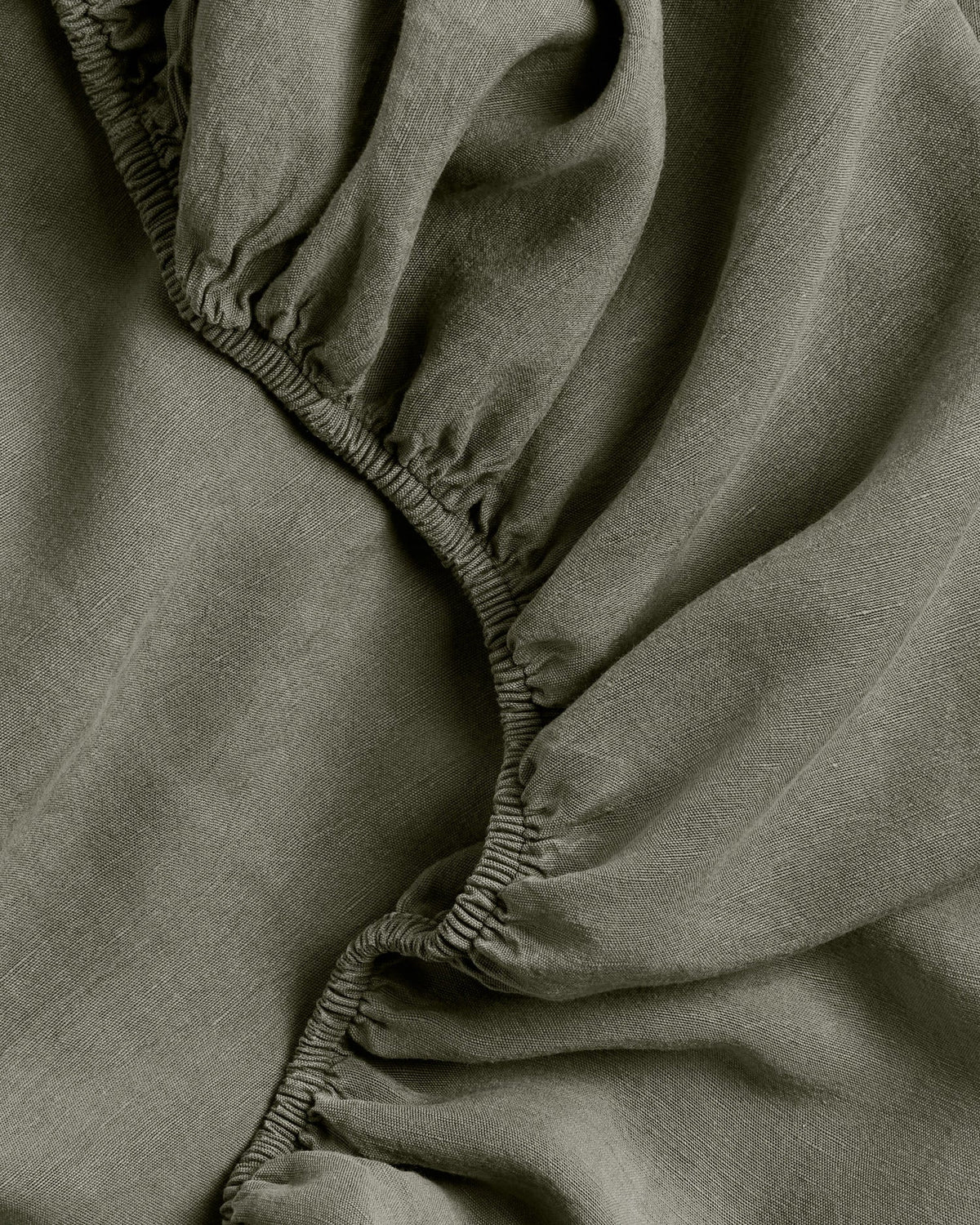 Linen Tencel Fitted Sheet - FINAL SALE (Moss)