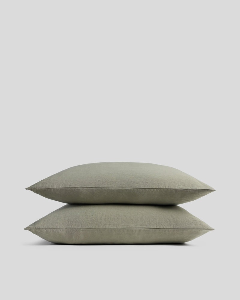 Linen Tencel Pillowcase Set - FINAL SALE (Moss)