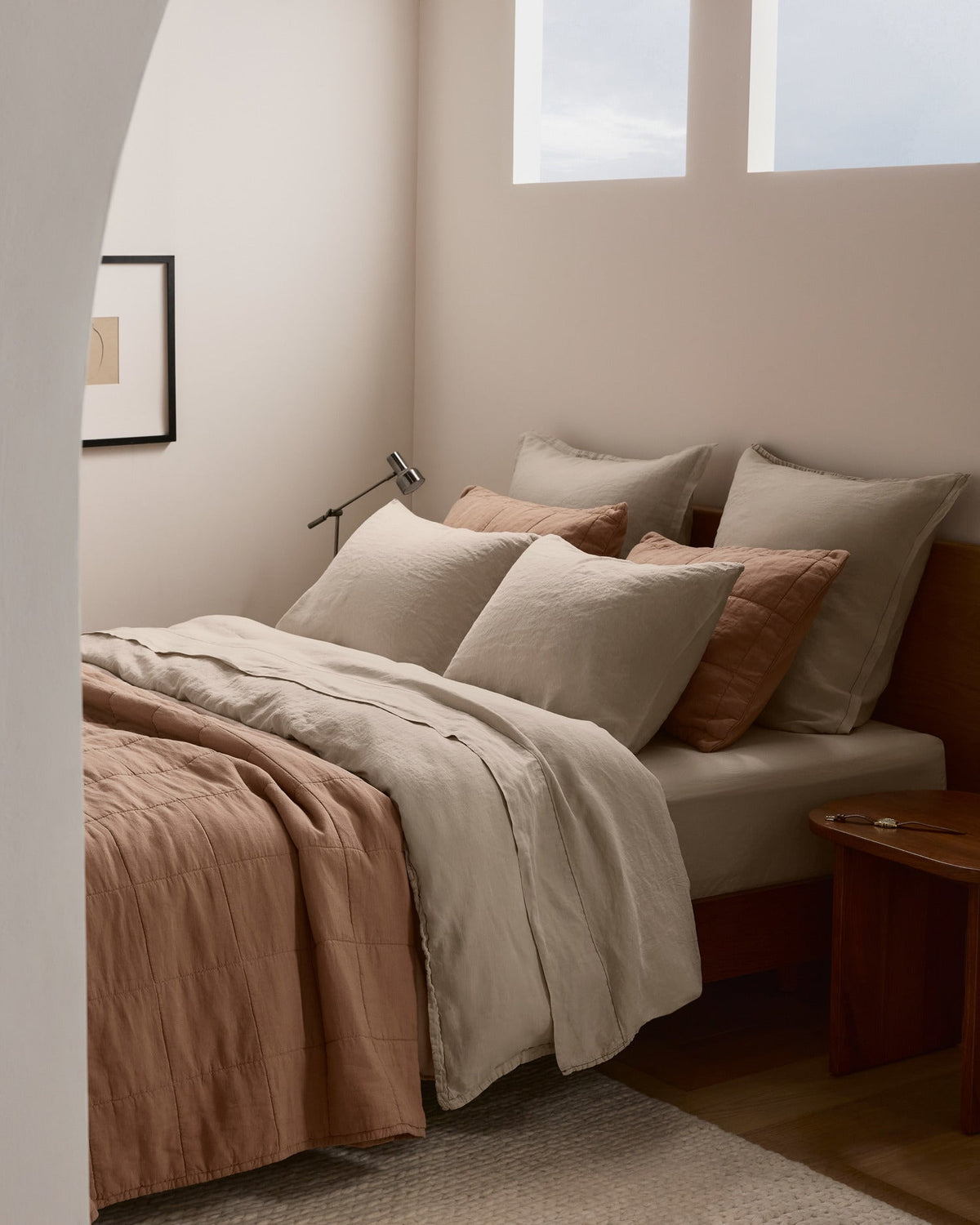 Linen Tencel Top Sheet (Bone)