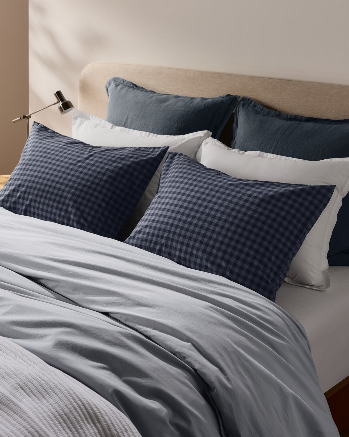 Brushed Cotton Pillowcase Set (Dusk Check)