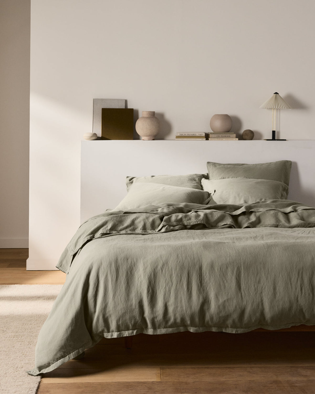 Linen Tencel Fitted Sheet - FINAL SALE (Moss)