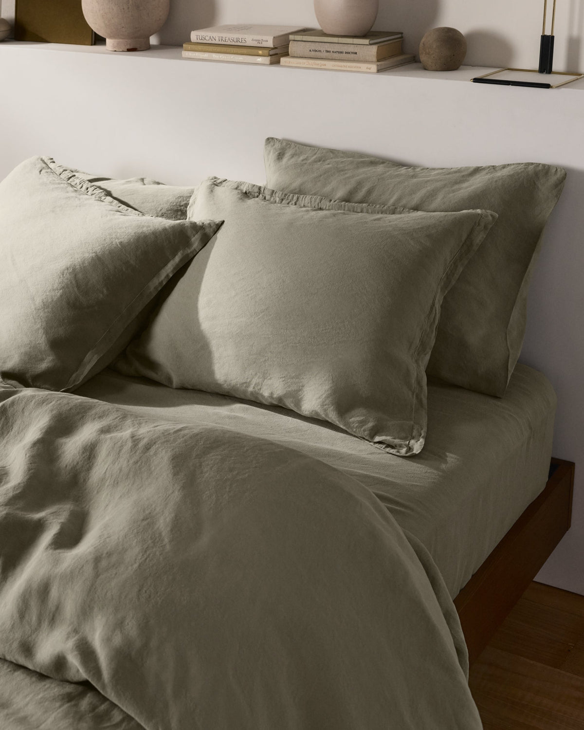 Linen Tencel Sham Set - FINAL SALE (Moss)