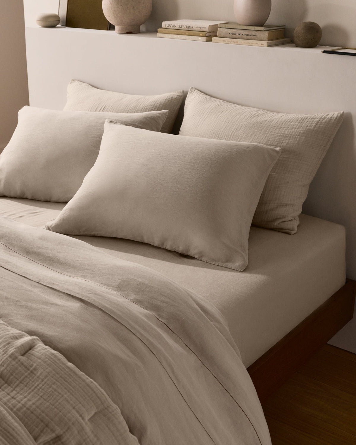 Linen Tencel Top Sheet (Bone)